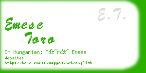 emese toro business card